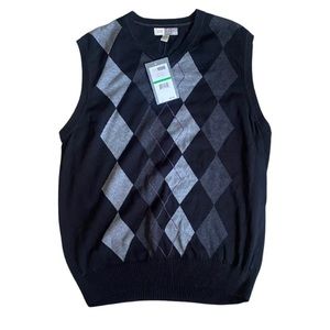 JOE JOSEPH ABBOUD Men’s Cardigan Black 100% Cotton Sweater Size L